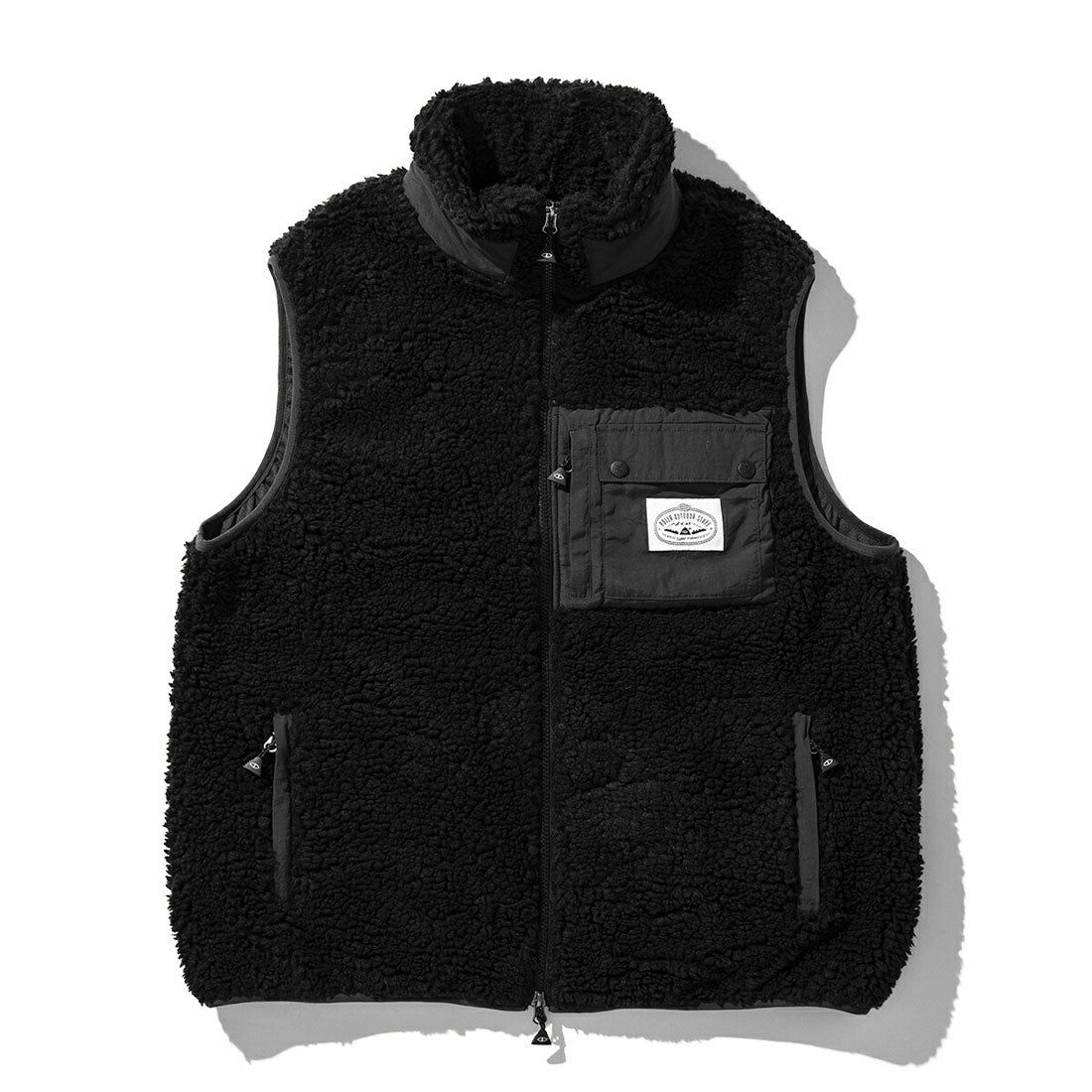 ポーラー POLeR POLER JACQUARD SHERPA VEST(ポーラー ジャガード シェルパベスト) (BLACK) BLACK