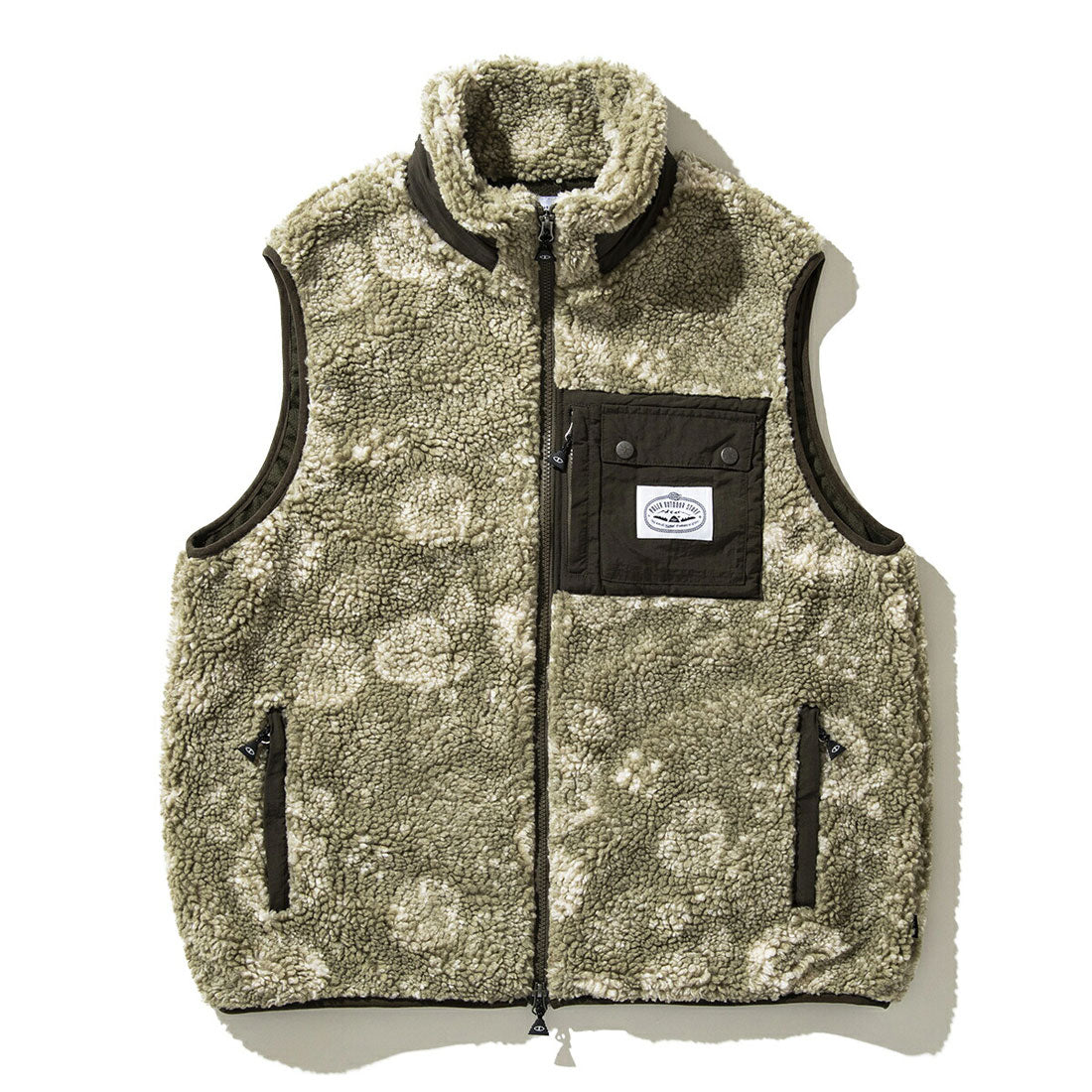 ポーラー POLeR POLER JACQUARD SHERPA VEST(ポーラー ジャガード シェルパベスト) (SAGE) SAGE