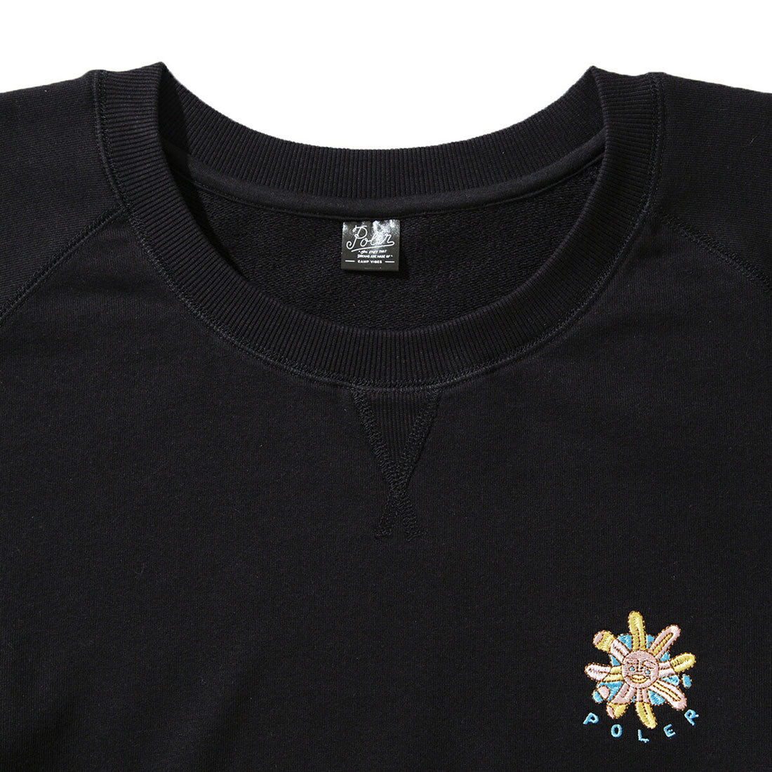 ポーラー POLeR POLER x Kinetics RAGLAN CREW(ポーラー×キネティクス ラグラン クルー) (BLACK) BLACK