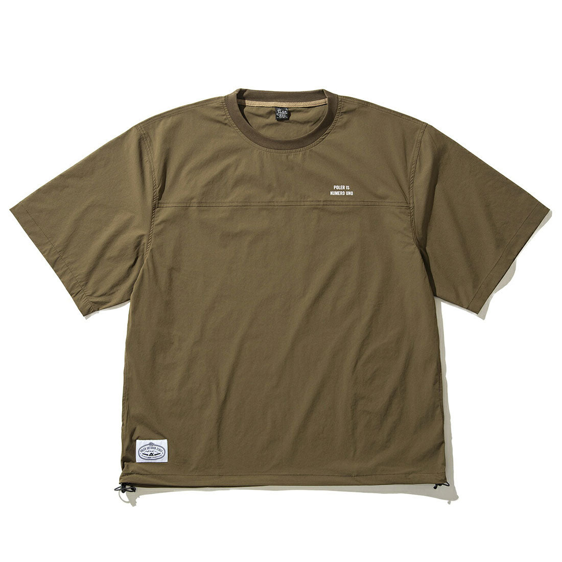 ポーラー POLeR POLER STRETCH RIP NYLON BAGGY S/S(ポーラー ストレッチリップ ナイロン バギー ショートスリーブ) (OLIVE) OLIVE
