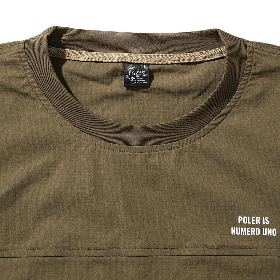 ポーラー POLeR POLER STRETCH RIP NYLON BAGGY S/S(ポーラー ストレッチリップ ナイロン バギー ショートスリーブ) (OLIVE) OLIVE