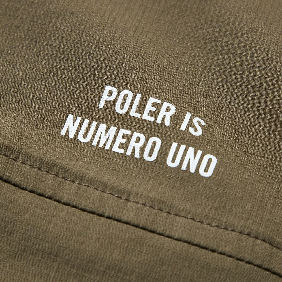 ポーラー POLeR POLER STRETCH RIP NYLON BAGGY S/S(ポーラー ストレッチリップ ナイロン バギー ショートスリーブ) (OLIVE) OLIVE
