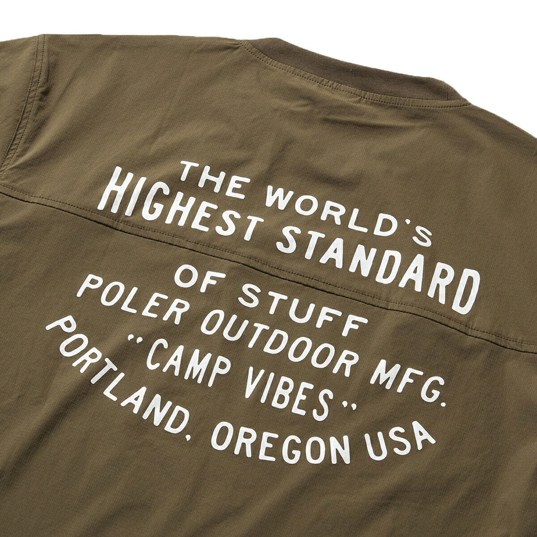 ポーラー POLeR POLER STRETCH RIP NYLON BAGGY S/S(ポーラー ストレッチリップ ナイロン バギー ショートスリーブ) (OLIVE) OLIVE