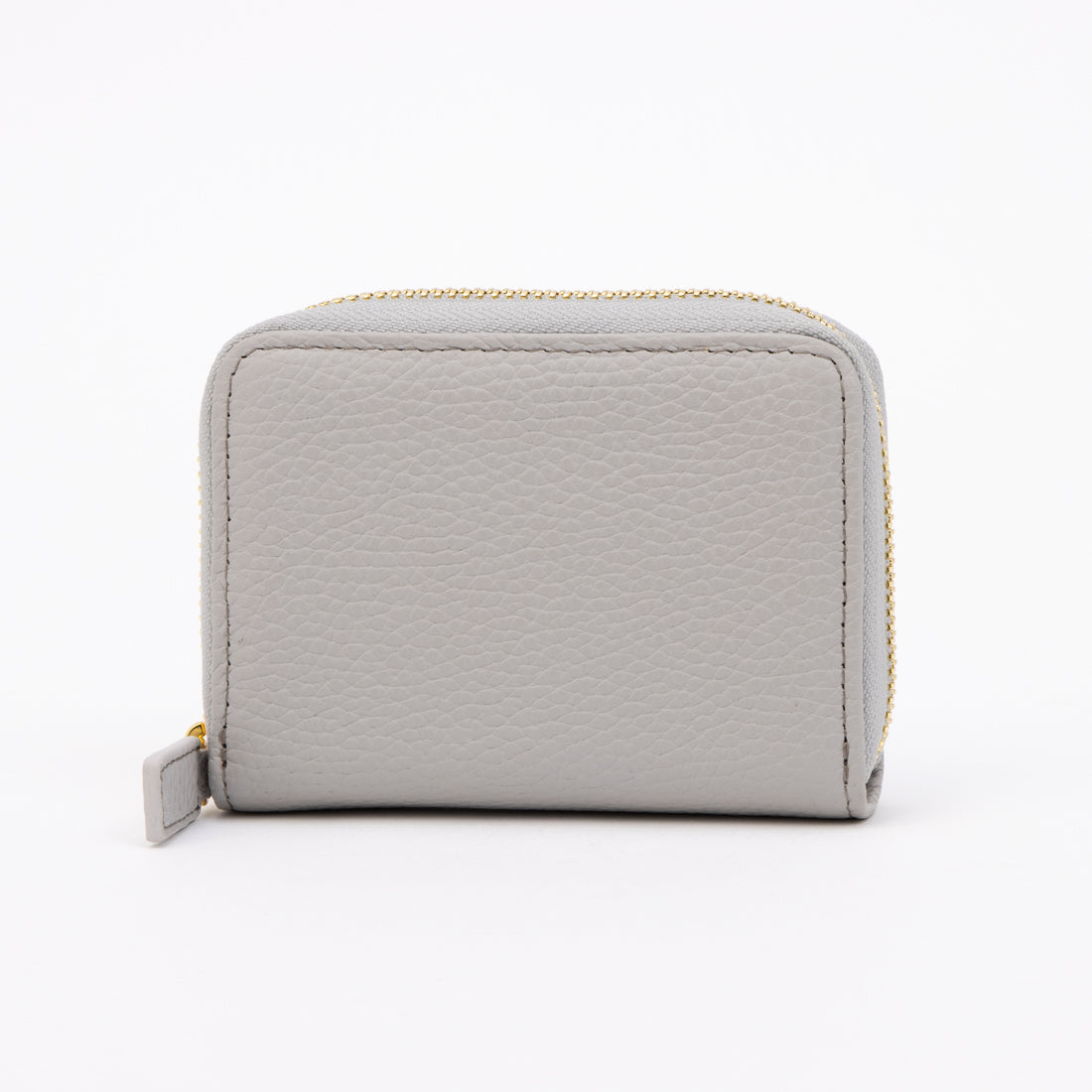 ポップフル popful 本革 ラウンドファスナー カードケース スキミング防止 ジャバラ(グレー) グレー