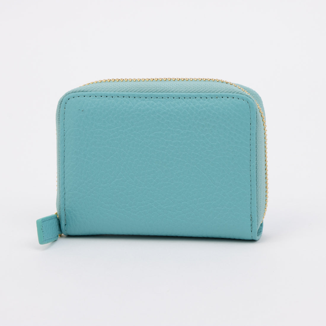 ポップフル popful 本革 ラウンドファスナー カードケース スキミング防止 ジャバラ(ライトブルー) ライトブルー