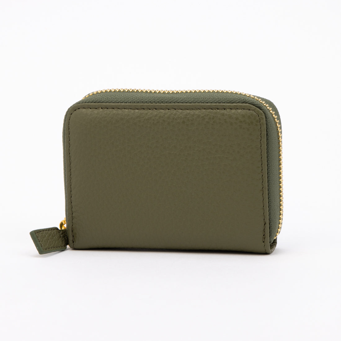 ポップフル popful 本革 ラウンドファスナー カードケース スキミング防止 ジャバラ(カーキ) カーキ