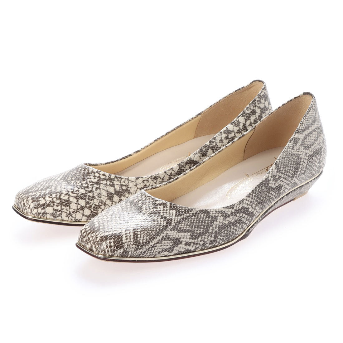 プリマ プリンチペッサ prima principessa スクエアピースウェッジパンプス,ヘビ