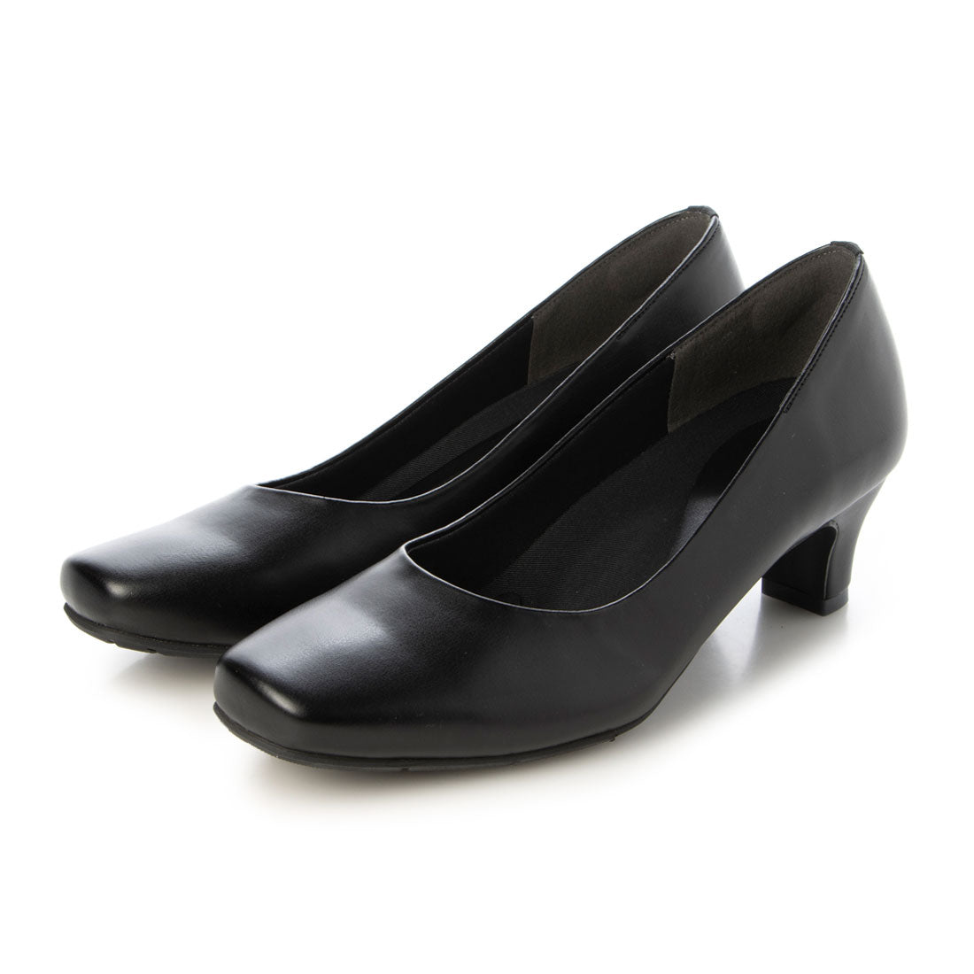 プレタポルテ PRET-A porter レディース パンプス リクルート 幅広 3E 9575,ブラック