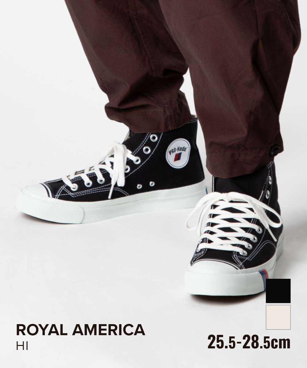 プロケッズ PRO-Keds プロケッズ PRO-Keds ROYAL AMERICA ロイヤル アメリカ HI ハイ PN1221 スニーカー ユニセックス シューズ (NATURAL WHITE/ナチュラルホワイト) NATURAL WHITE/ナチュラルホワイト
