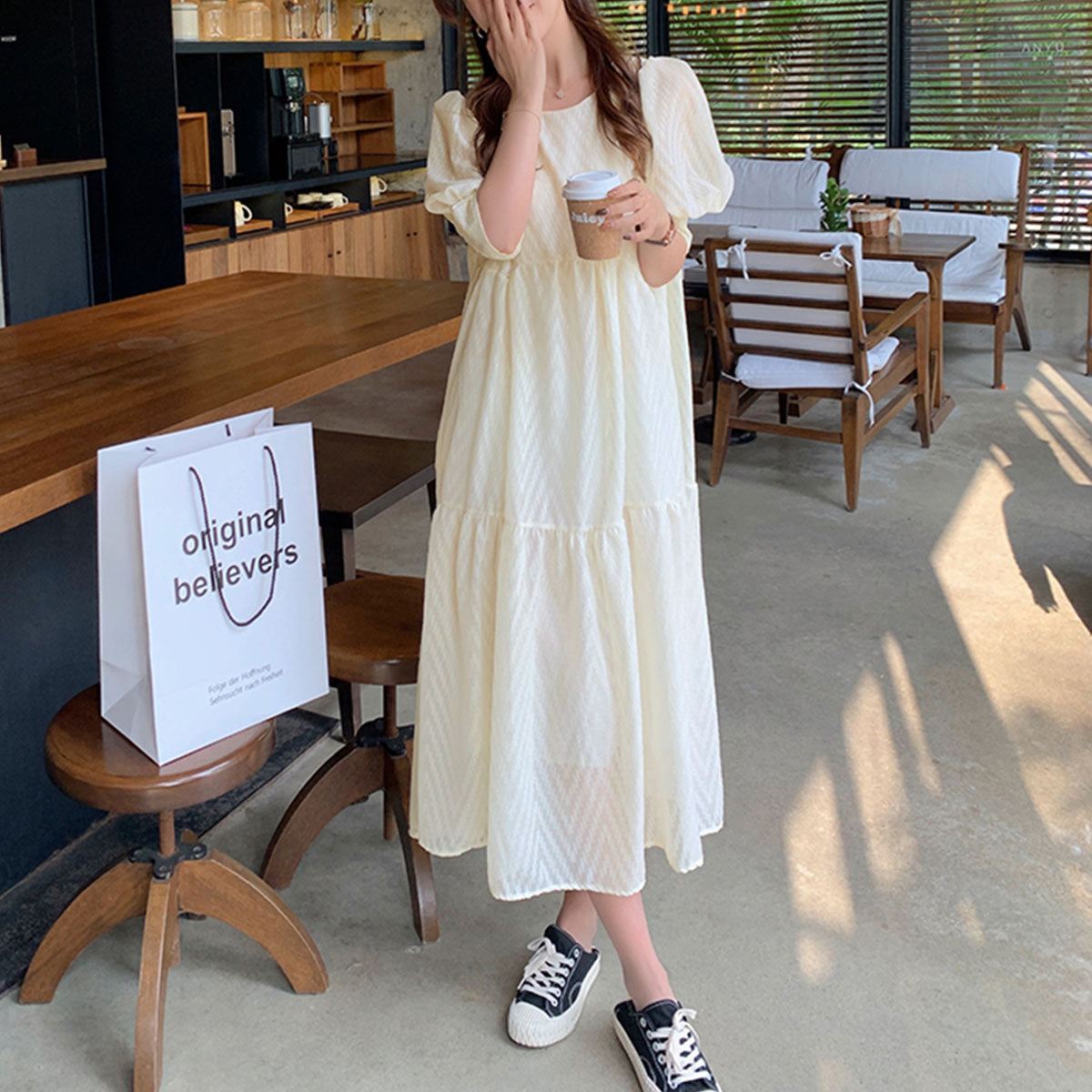 プライベートビーチ privatebeach シアーティアードロングワンピース