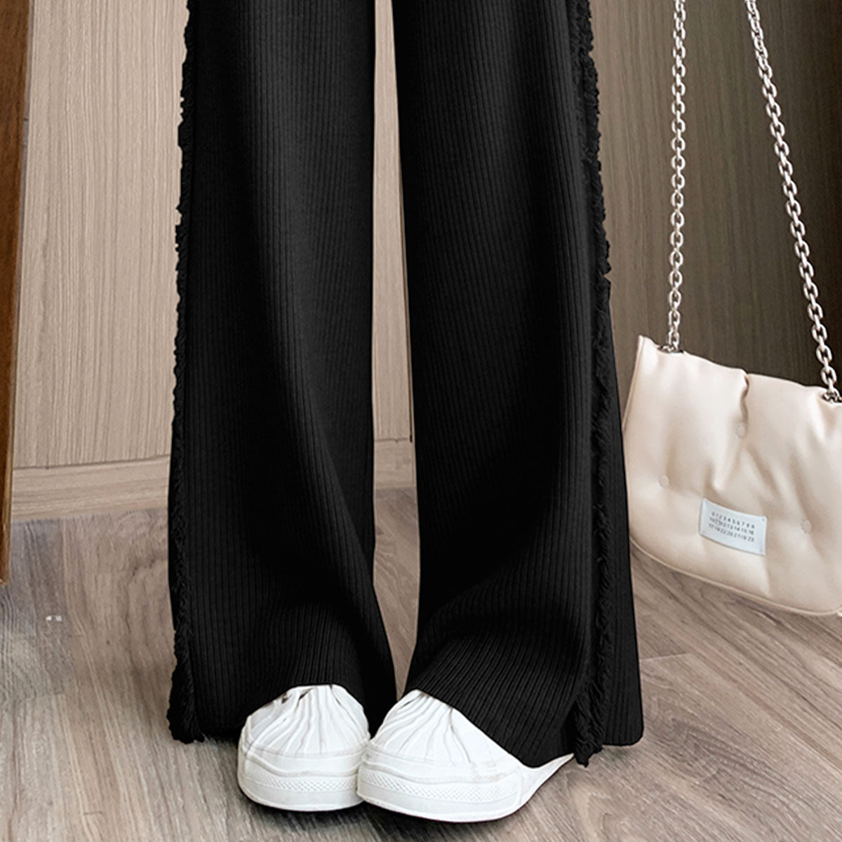 Private Beach Privatebeach Side Fringe Knit Wide Pants
