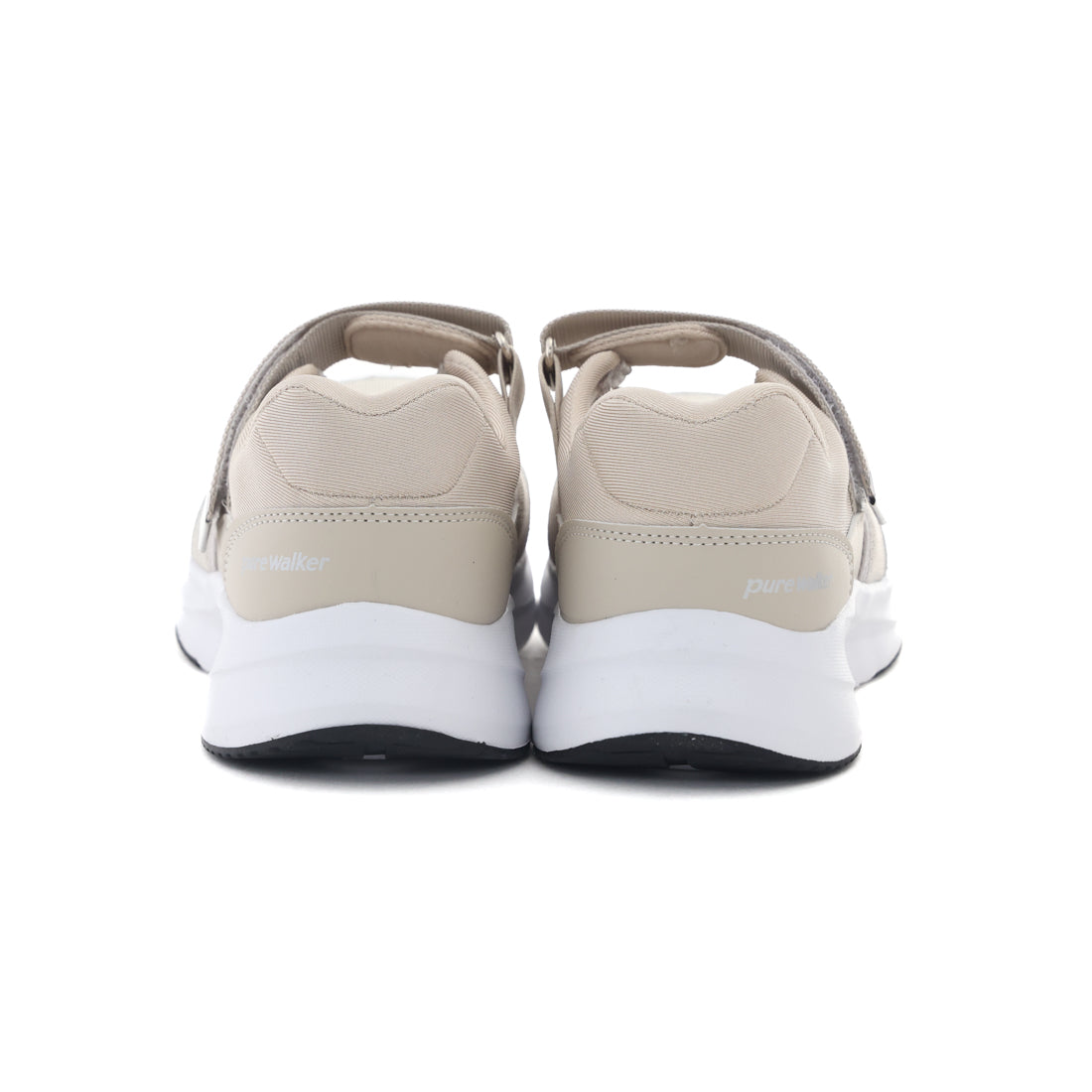 ピュアウォーカー pure walker レディース スニーカー スライドフィット PW1700 ハンズフリー 履きやすい 歩きやすい 軽量 BMZインソール (ベージュ) ベージュ