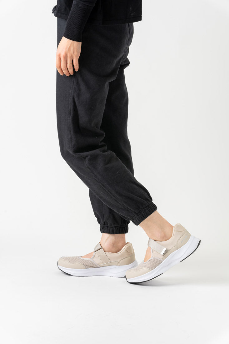 ピュアウォーカー pure walker レディース スニーカー スライドフィット PW1700 ハンズフリー 履きやすい 歩きやすい 軽量 BMZインソール (ベージュ) ベージュ