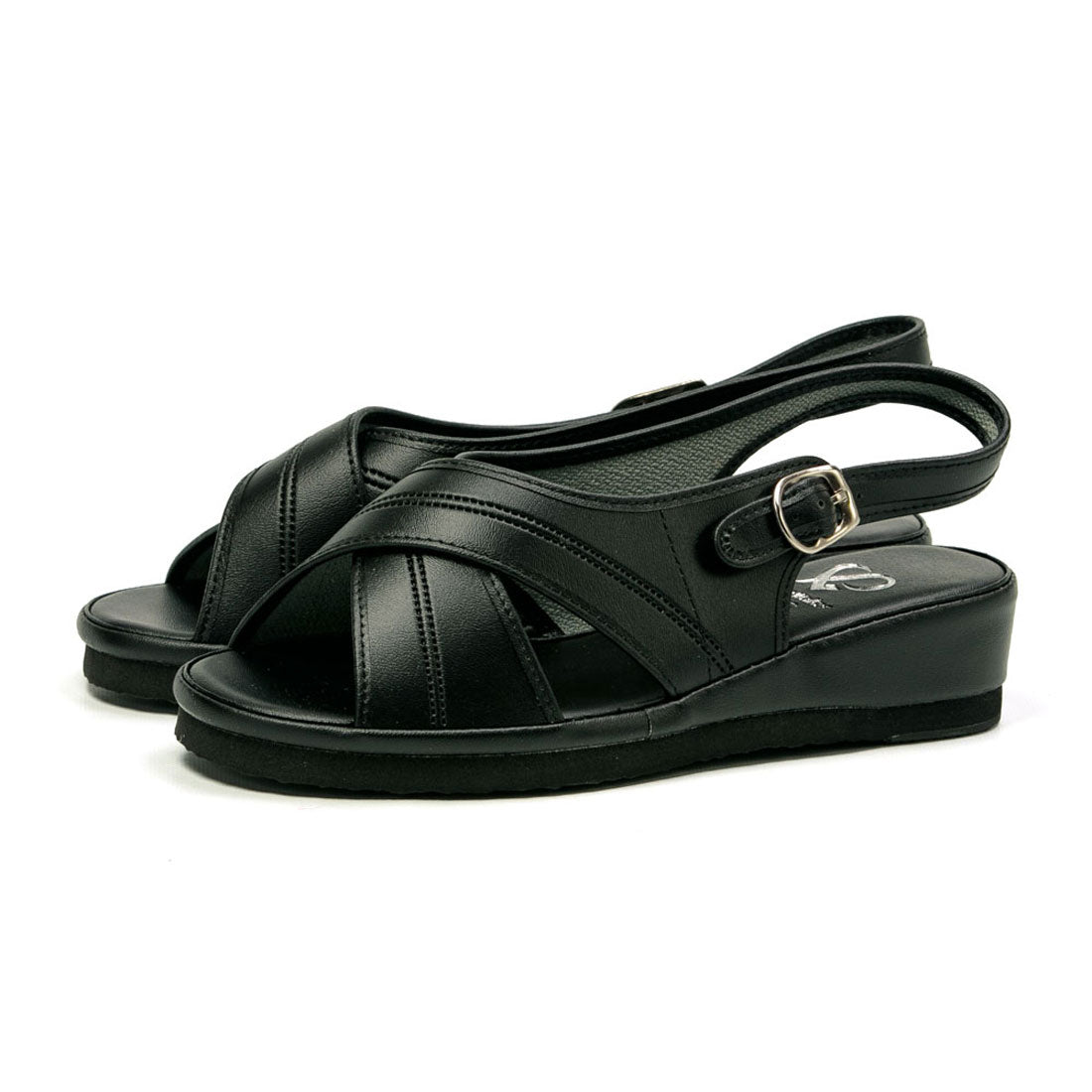 ピュアウォーカー pure walker ナース サンダル ナースサンダル ナースシューズ オフィスサンダル シューズ 疲れない 静音 厚底 レディース ベーシック 7602 SS S M L LL,ブラック