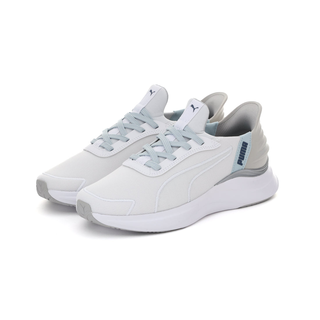 プーマ PUMA レディース スニーカー ハンズフリー スリッポン ソフトライドハーモニーレースイーズイン 31267 スポーツ (Pホワイト/Fグレー(03)) Pホワイト/Fグレー(03)