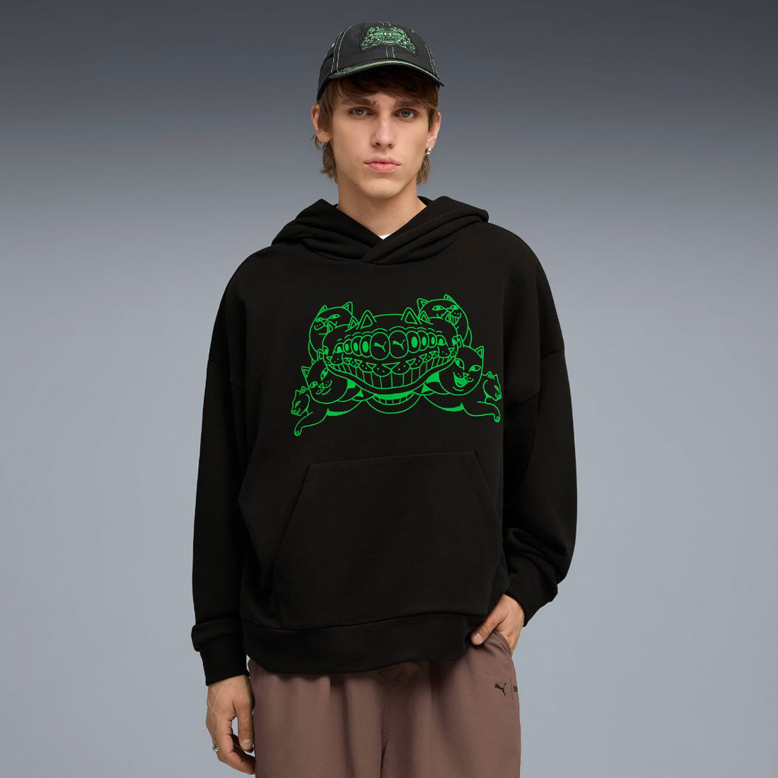 プーマ PUMA PUMA x RIPNDIP ボクシー グラフィック フーディ(PUMA x RIPNDIP BOXY GRAPHIC HOODIE) (PUMA Black) PUMA Black
