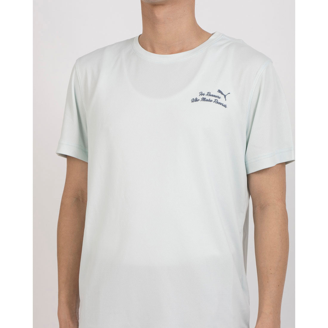 プーマ PUMA グラフィック ラン スローガンTシャツ(ピースフルブルー) ピースフルブルー
