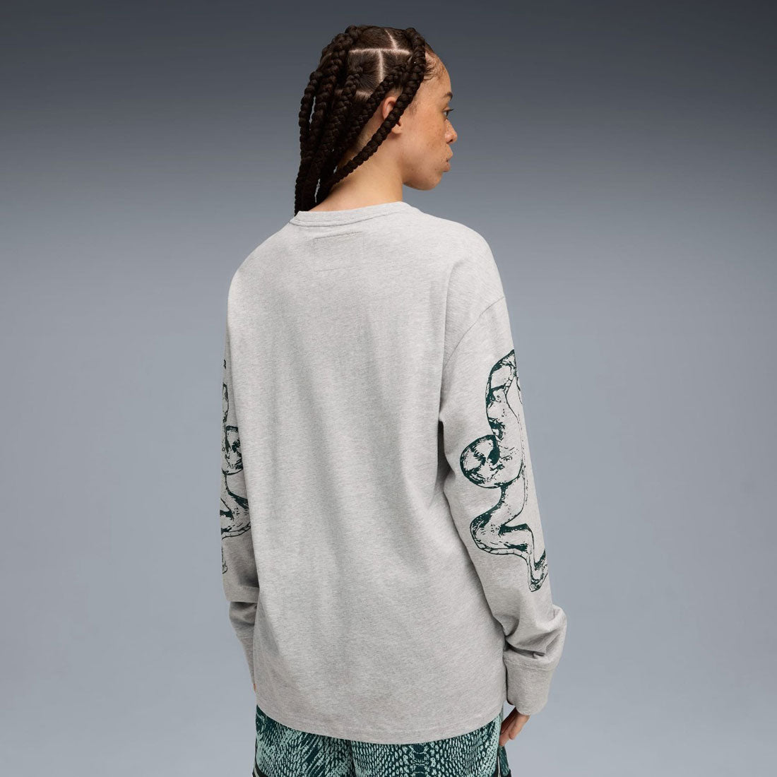 プーマ PUMA フープス×ハリーポッター 長袖Tシャツ(HOOPS X HARRY POTTER LS TEE) (Light Gray Heather) Light Gray Heather