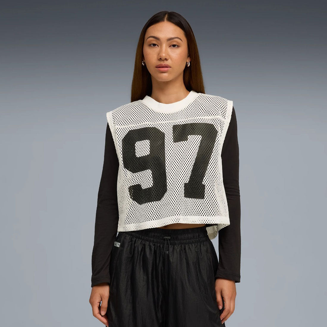 トップス PUMA X ROSE Relaxed Mesh Top S Puma PUMA Puma x Rose Relaxed Mesh Top