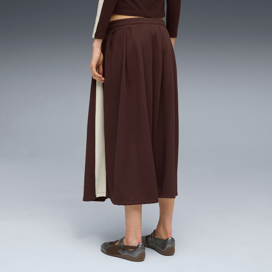 プーマ PUMA T7 ミディ プリーツ スカート(T7 MIDI PLEATED SKIRT WNS) (Chocolate Brown) Chocolate Brown