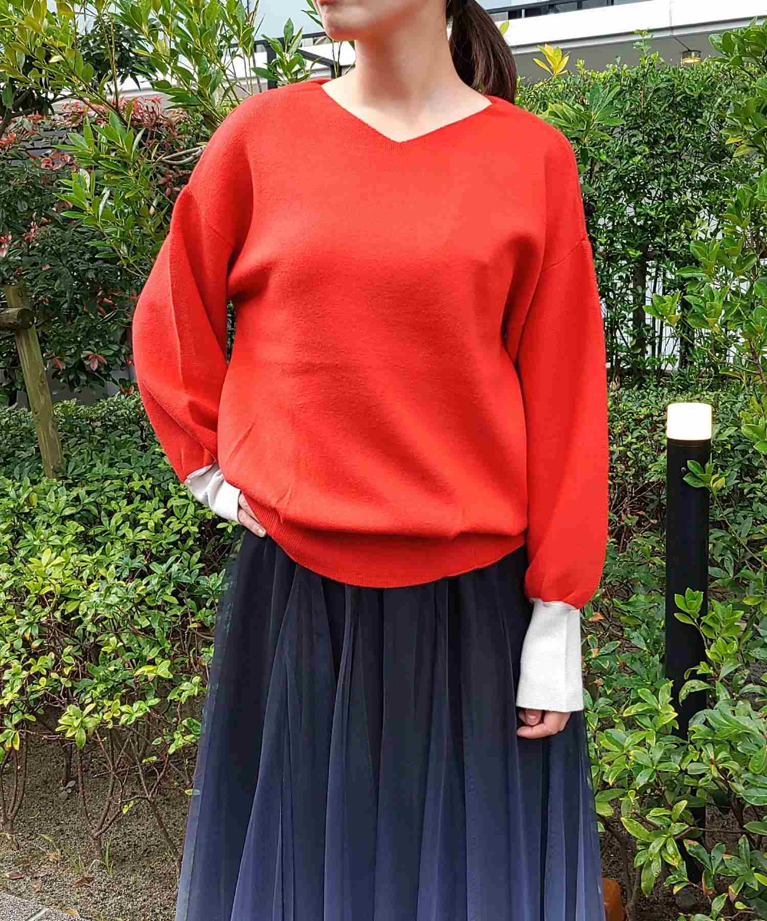 キュー Q 2wayバルーン袖ニット