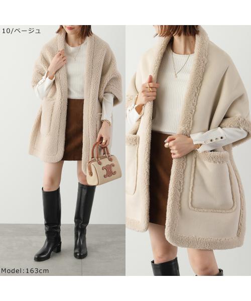 クチューム QTUME QTUME ケープ 24516 テディライク ボア×スウェード (10/ベージュ) 10/ベージュ