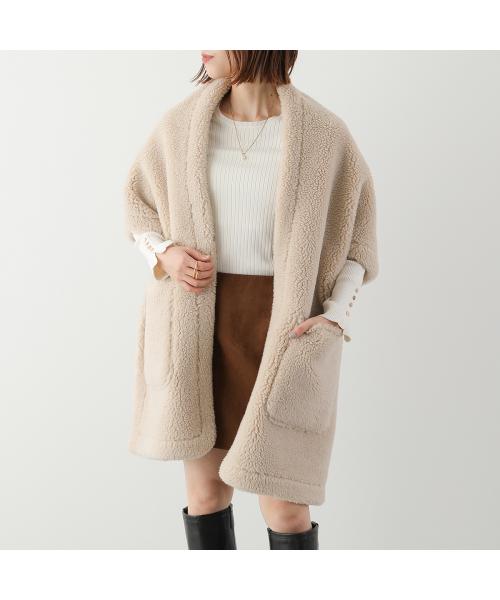 クチューム QTUME QTUME ケープ 24516 テディライク ボア×スウェード (10/ベージュ) 10/ベージュ