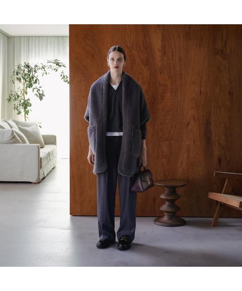 クチューム QTUME QTUME ケープ 24516 テディライク ボア×スウェード (10/ベージュ) 10/ベージュ