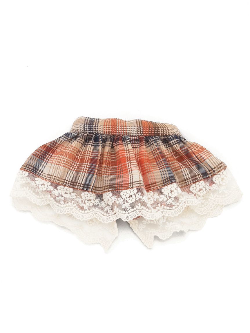 クイーンズコート QUEENS COURT チェックスタイ(犬用) 【返品不可商品】 (オレンジ) オレンジ