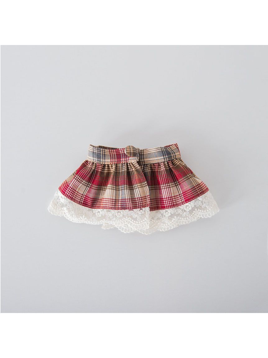 クイーンズコート QUEENS COURT チェックスタイ(犬用) 【返品不可商品】 (オレンジ) オレンジ