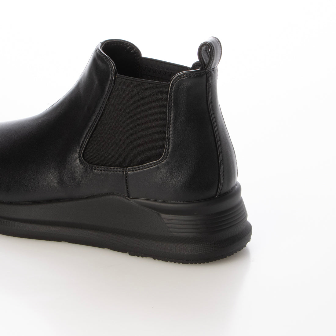 ラウンドアバウト Round About サイドゴアブーティスニーカー (ブラック) ブラック