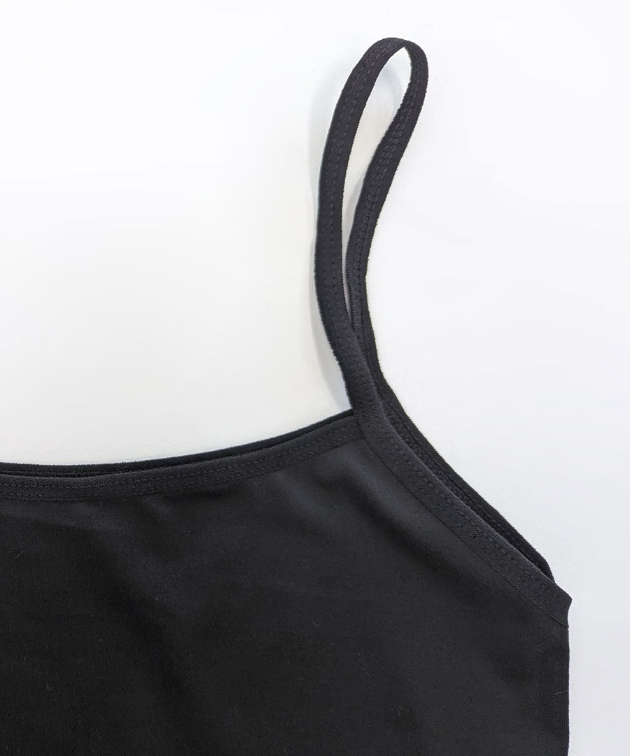 リフ Riff クロップド丈キャミソール インナー ショート丈 へそ出し トップス カットソー ノースリーブ 半袖 無地