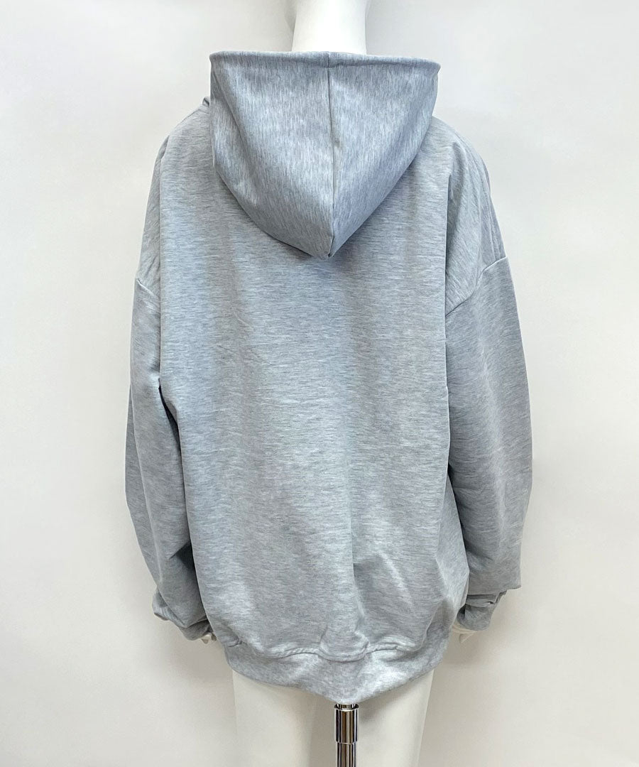 リフ Riff ロゴBIGパーカー オーバーサイズ ビッグサイズ 大きいサイズ ゆったり トレーナー フーディー スウェット スエット トップス 長袖 無地 (ダークグレー) ダークグレー