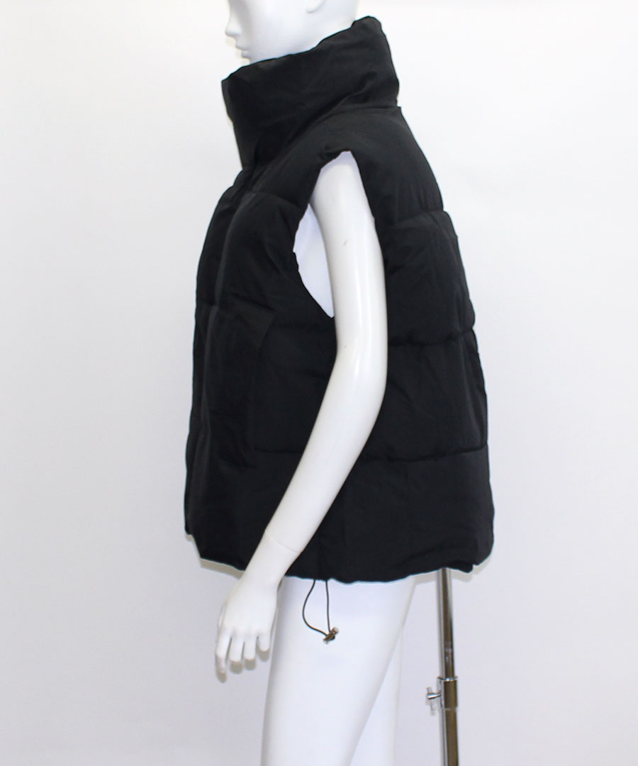 リフ Riff 中綿ベスト オーバーサイズ ダウンベスト アウター ジャケット ブルゾン 無地 (アイボリー) アイボリー