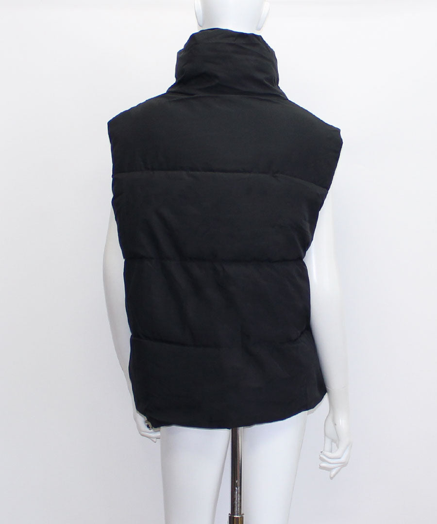 リフ Riff 中綿ベスト オーバーサイズ ダウンベスト アウター ジャケット ブルゾン 無地 (アイボリー) アイボリー