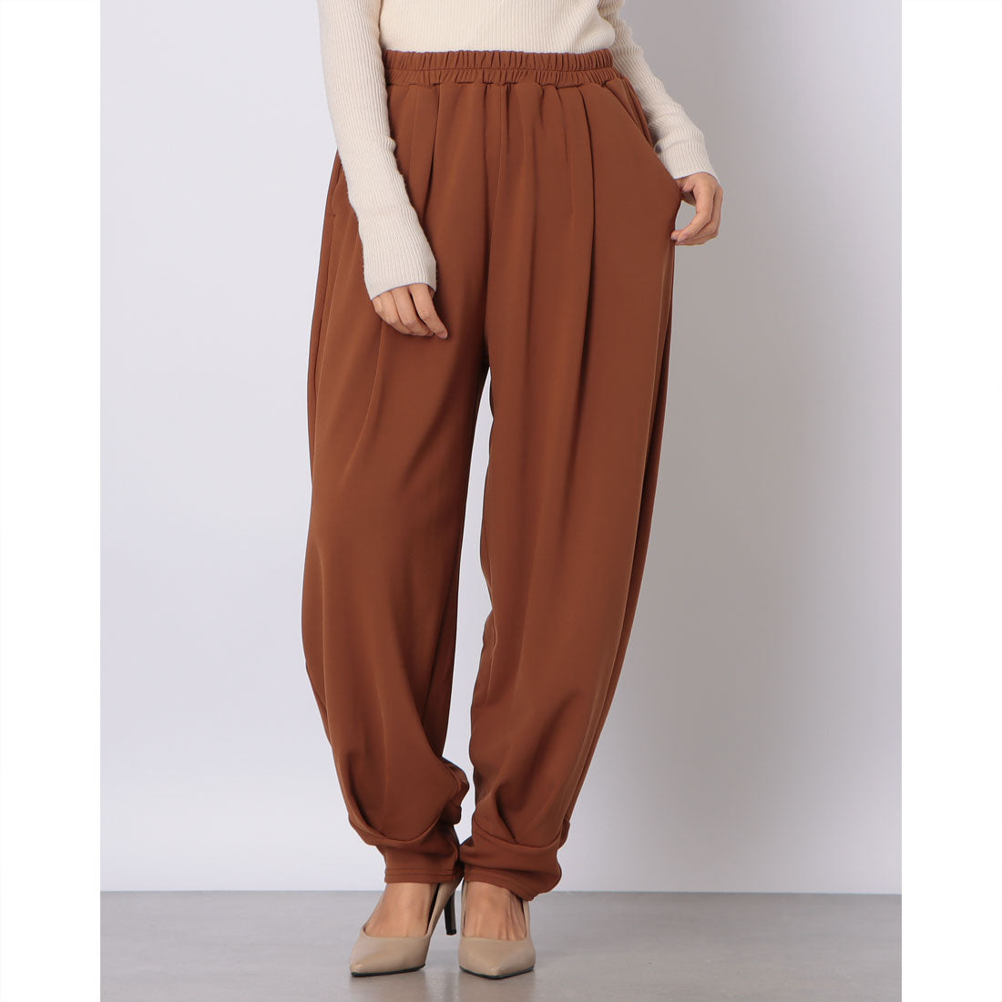 リバース プラス Re:Birth+ バナナシルエットパンツ (キャメル) キャメル