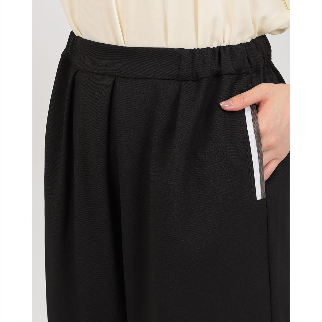 リバース プラス Re:Birth+ ラインポケットフロントタックワイドパンツ (ブラック) ブラック