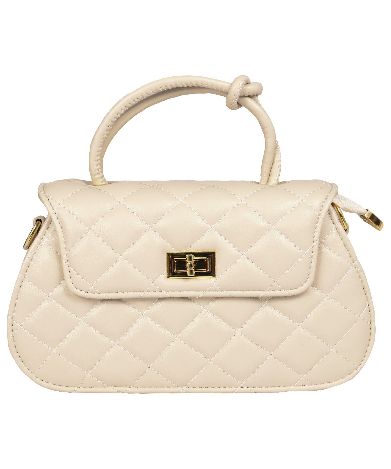 レティカ Retica 結びハンドル 2Way キルティング バッグ (ベージュ) ベージュ