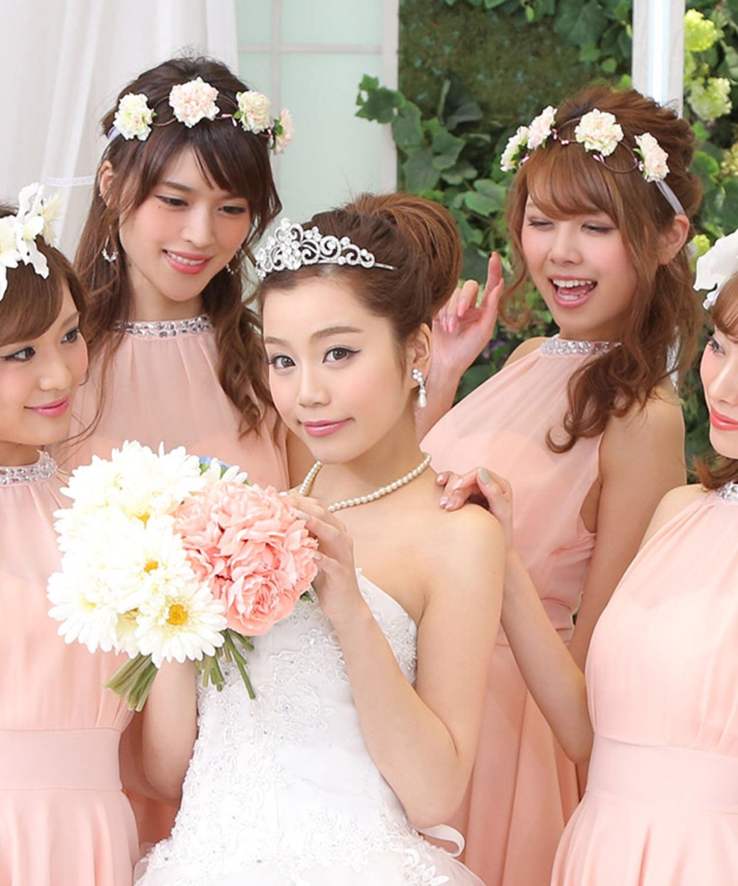 レティカ Retica 花冠半周タイプフラワーヘッドアクセサリー_ (ホワイト) ホワイト