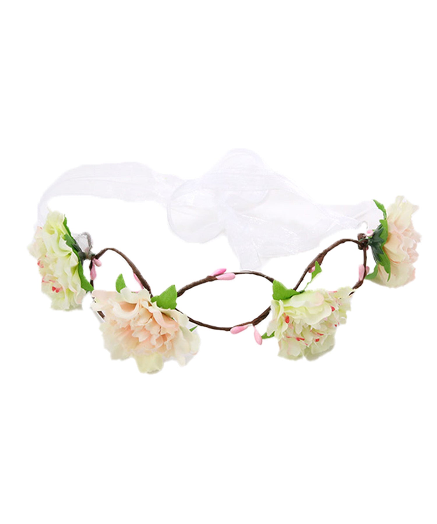 レティカ Retica 花冠半周タイプフラワーヘッドアクセサリー_ (ホワイト) ホワイト