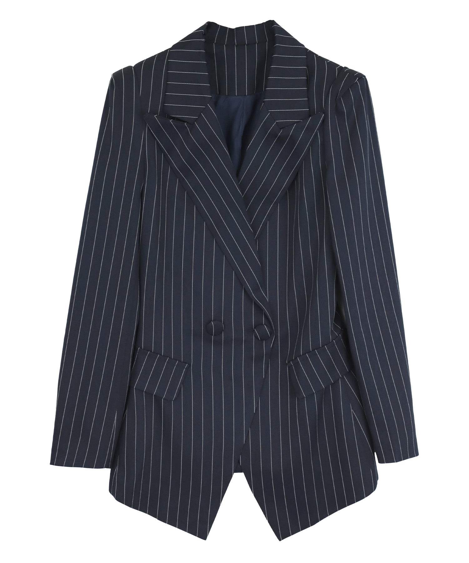 Retica Stripe Pattern Jacket Knee-Length Dress Style Ceremony Suit