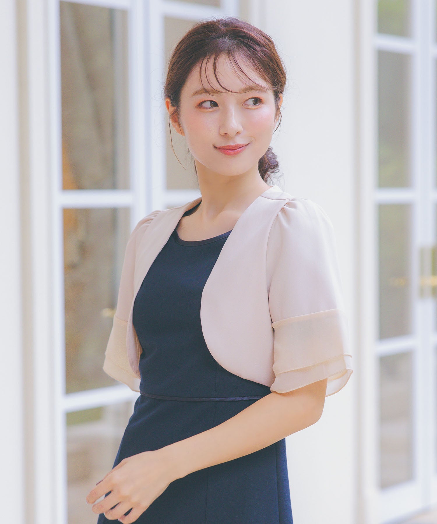 Retica Short Sleeve Puff Sleeve Short Bolero Cardigan Retica Short Sleeve Puff Sleeve Short Bolero Cardigan