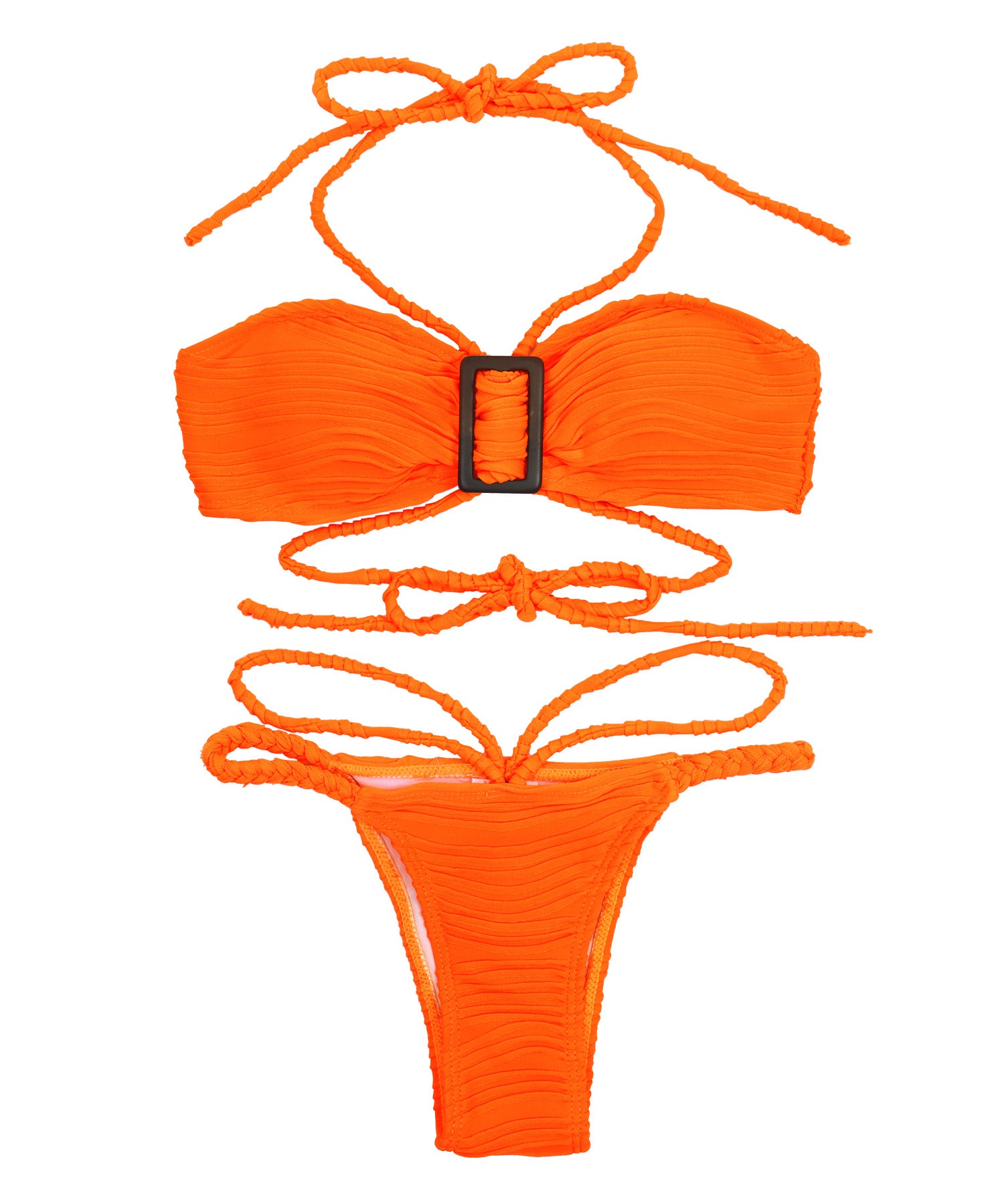 レティカ Retica 水着レディース バンドゥ コード ホルターネック ギャル ビキニ【返品不可商品】 (オレンジ) オレンジ
