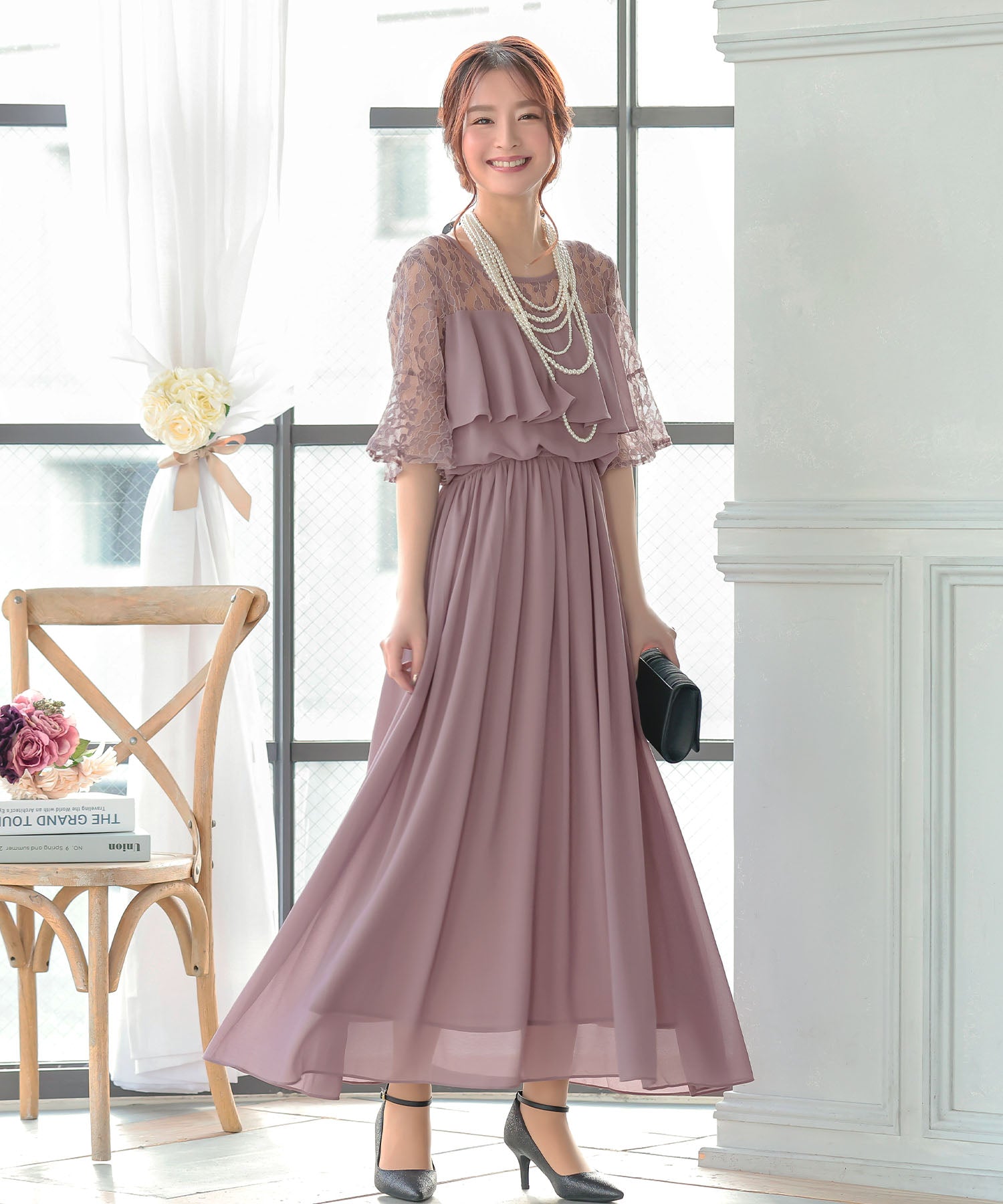 レティカ Retica レティカ Retica パーティードレス (ピンク) (ピンク) ピンク