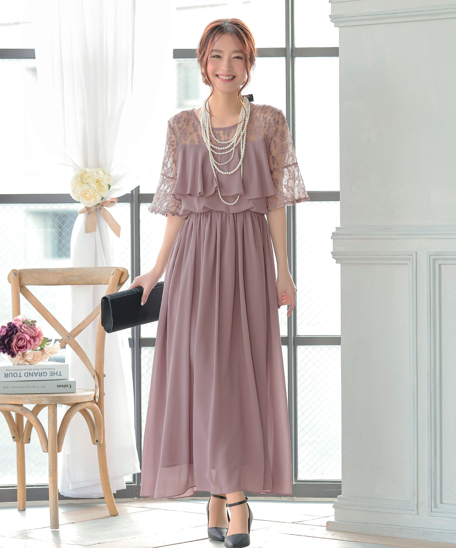 レティカ Retica レティカ Retica パーティードレス (ピンク) (ピンク) ピンク