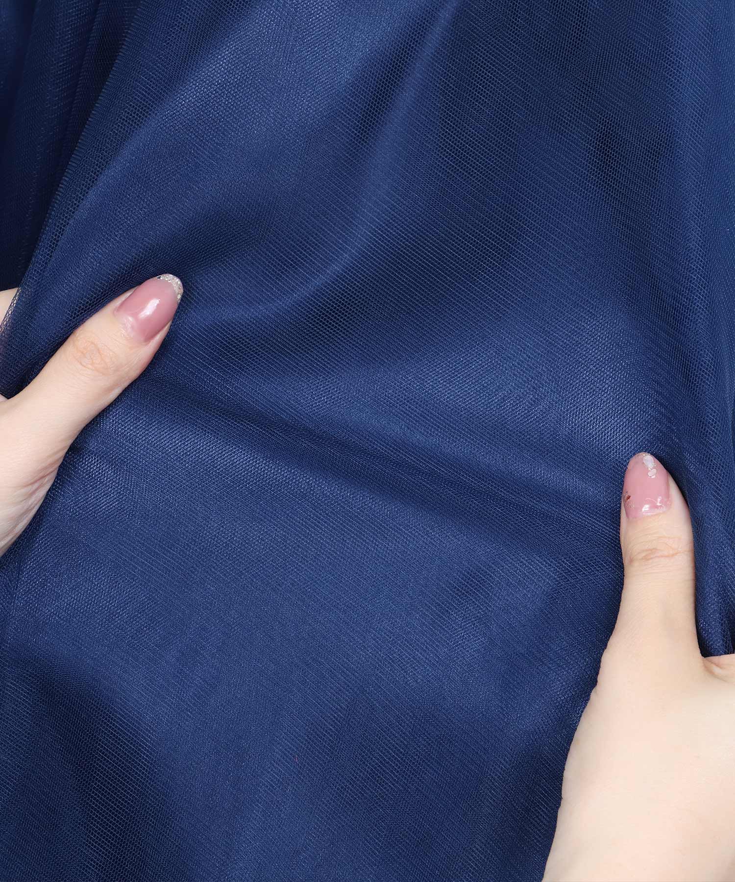 レティカ Retica 立体刺繍重ねチュール五分袖ミモレ丈ワンピースパーティードレス 大きいサイズ(ブラック) ブラック