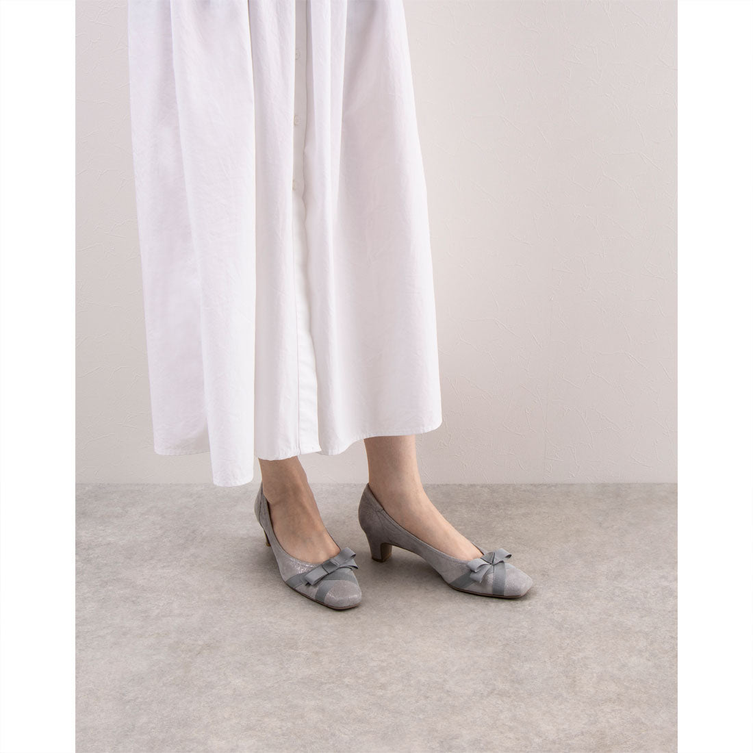 リズ ラフィーネ Riz raffinee 【3E】グログランリボンパンプス