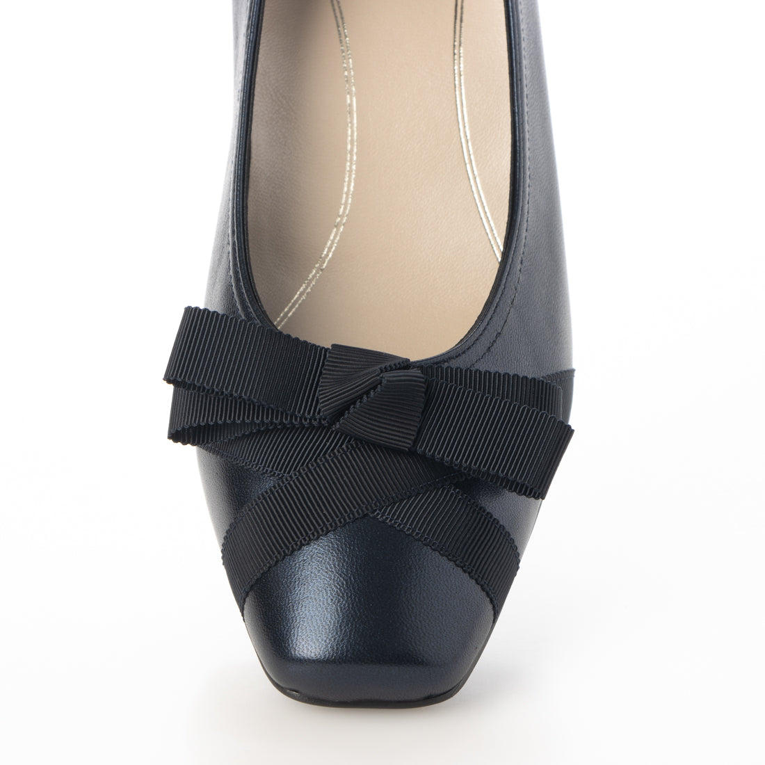 リズ ラフィーネ Riz raffinee 【3E】グログランリボンパンプス