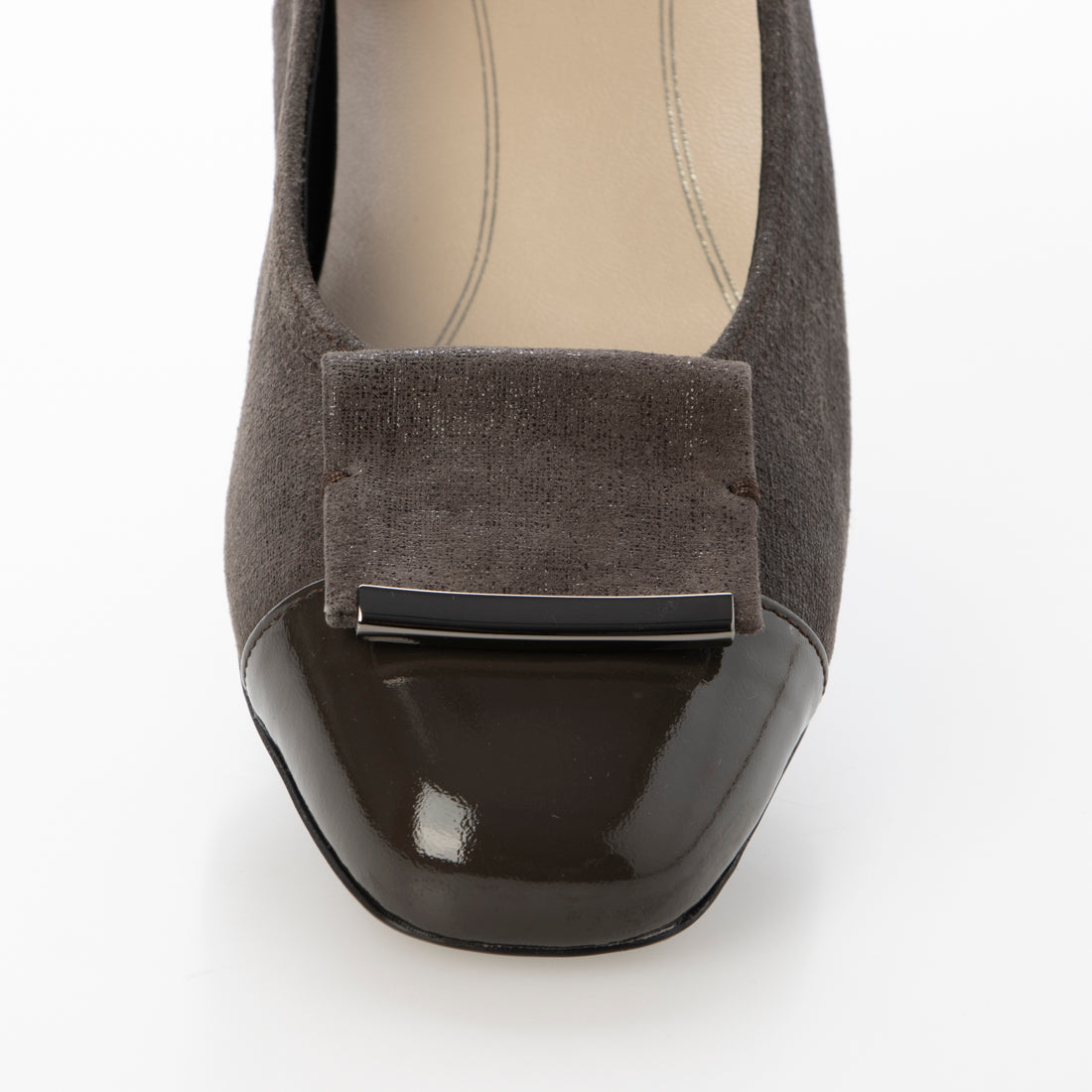 リズ ラフィーネ Riz raffinee 【3E】ローヒールスクエアパンプス