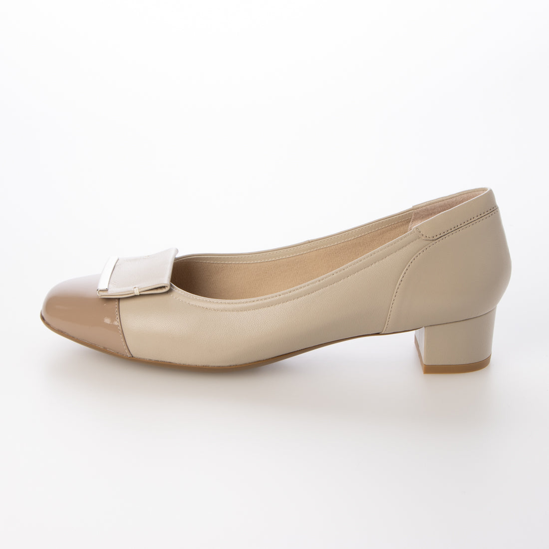 リズ ラフィーネ Riz raffinee 【3E】ローヒールスクエアパンプス